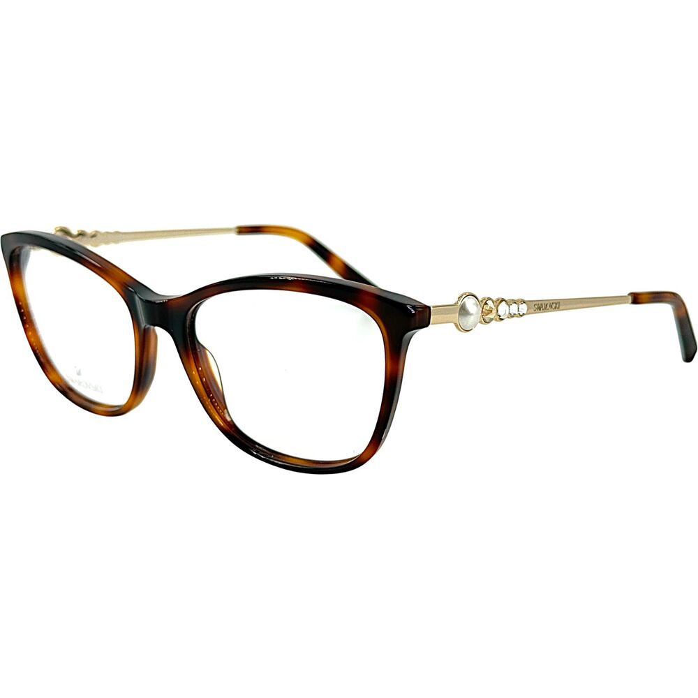 Swarovski SK5276 Womens Plastic Eyeglass Frame 052 Dark Havana 54-16